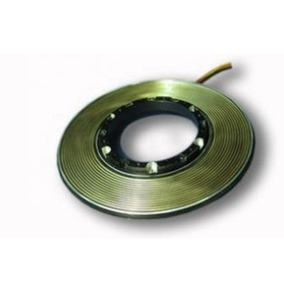 Continuous rotation of flat rolling mill slip rings to transmit power or data signals